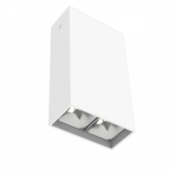 Светодиодный светильник VARTON DL-Box Reflect Multi 1x2 накладной 8 Вт 3000 К 80х40х150 мм RAL9003 белый муар 55°, V1-R0-00251-20L55-2000830