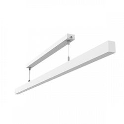 Светодиодный светильник VARTON подвесной Qubo-line 1010х30х40 мм 30 Вт 4000 К с рассеивателем опал DALI RAL9003 белый муар, V1-R0-00125-30D01-4003040