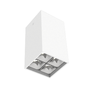 Светодиодный светильник VARTON DL-Box Reflect Multi 2x2 накладной 10 Вт 3000 К 80х80х150 мм RAL9003 белый муар 35°x75°, V1-R0-00254-20L23-2001030