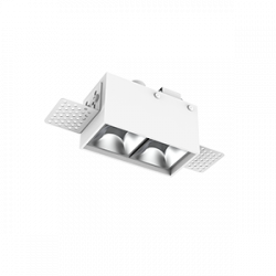 Светодиодный светильник VARTON DL-Box Reflect Multi 1x2 trimless встраиваемый 80х43х63 мм 5 Вт 4000 К 36° RAL9003 белый