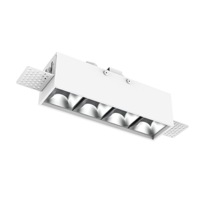 Светодиодный светильник VARTON DL-Box Reflect Multi 1x4 trimless встраиваемый 150х43х63 мм 14 Вт 4000 К 35°x75° DALI RAL9003 белый