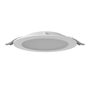 Светодиодный светильник VARTON DL-01 Slim 200 мм 35 Вт 3000 К круглый встраиваемый 221x40 мм IP65/40 RAL9003 белый муар с рассеивателем опал аварийный автономный постоянного действия