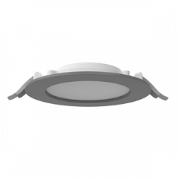 Светодиодный светильник VARTON DL-01 Slim 160 мм 15 Вт 4000 К круглый встраиваемый 176x39 мм IP65/40 RAL7045 серый муар с рассеивателем опал