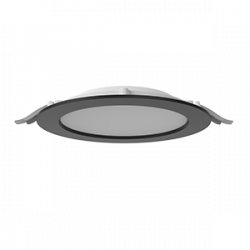 Светодиодный светильник VARTON DL-01 Slim 200 мм 30 Вт 3000 К CRI90 221х40 мм IP65/40 RAL9005 черный муар с рассеивателем опал, диммируемый по протоколу DALI
