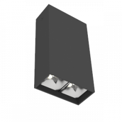 Светодиодный светильник VARTON DL-Box Reflect Multi 1x2 накладной 5 Вт 3000 К 80х40х150 мм RAL9005 черный муар 24°, V1-R0-90251-20L20-2000530