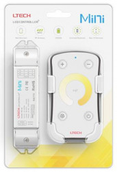 CCT контроллер для светодиодной ленты 12-24V IP20 135x30x20 мм c пультом, 2CH 72/144W(12V/24V) (LTECH), M2+M3-3A