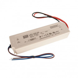 Драйвер 100Вт 24V для светодиодной ленты Meanwell LPV-100-24 IP67 190x52x37 мм, LPV-100-24